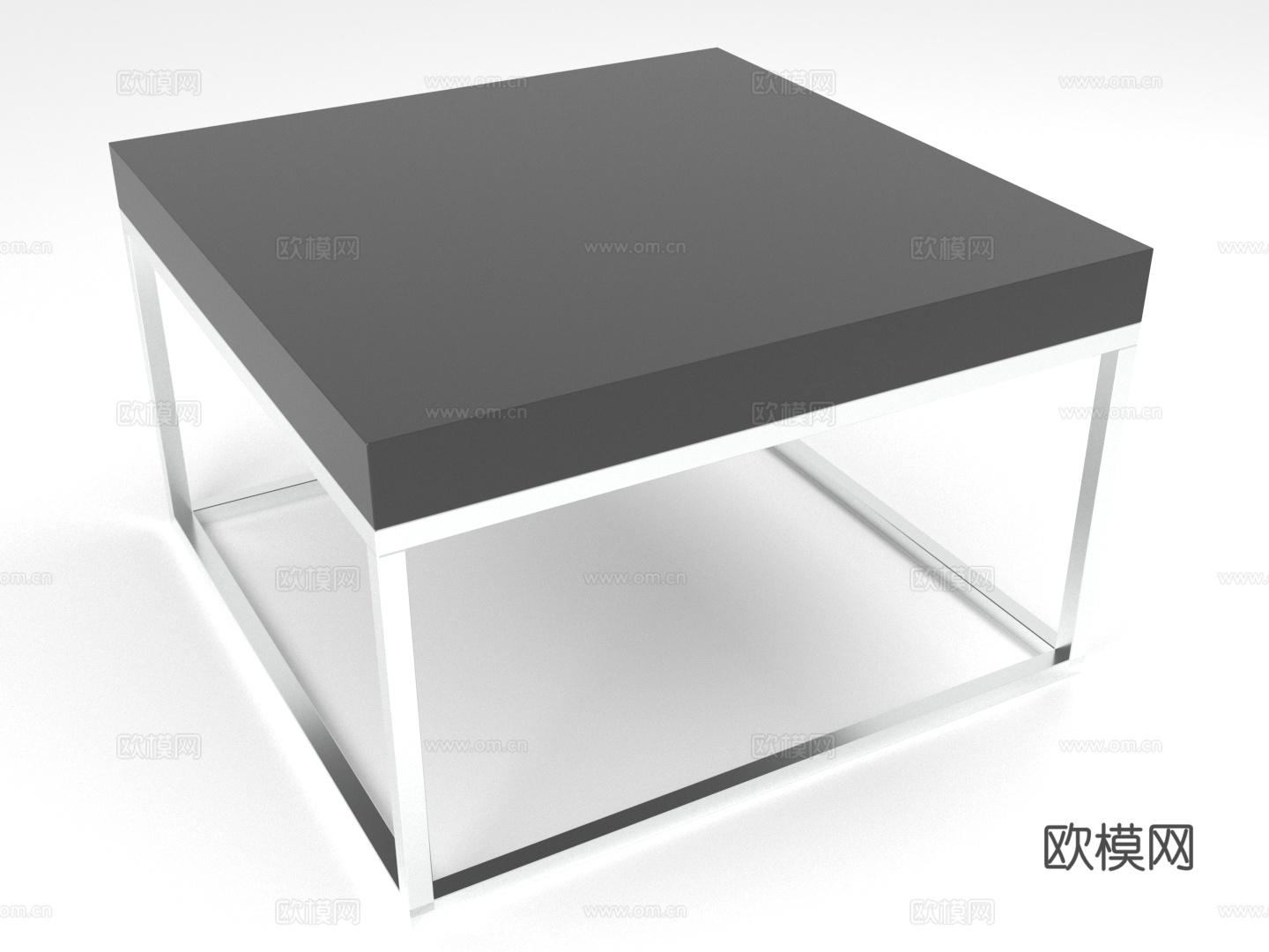茶几 方形茶几 现代茶几 金属框架茶几 简约茶几3d模型