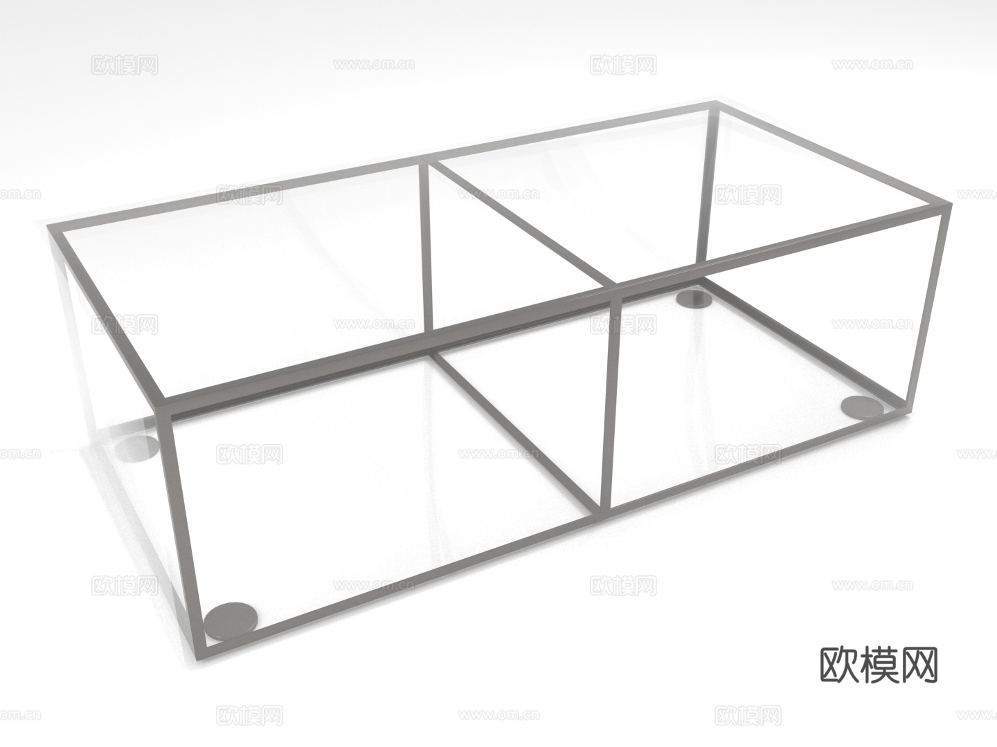 茶几 边桌 置物架 金属框架3d模型