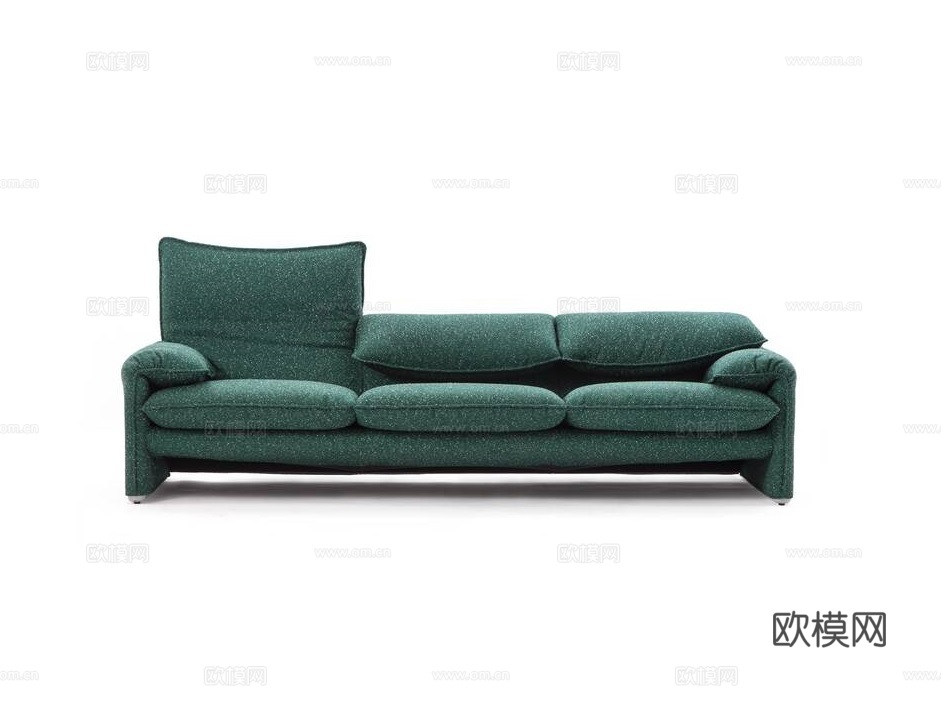 Cassina 三人沙发3d模型下载（渲染图1）