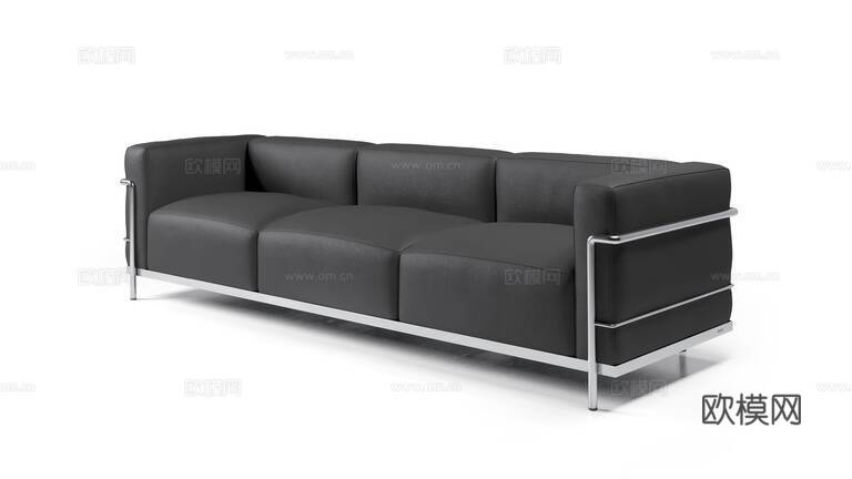 Cassina 三人沙发3d模型下载（渲染图2）