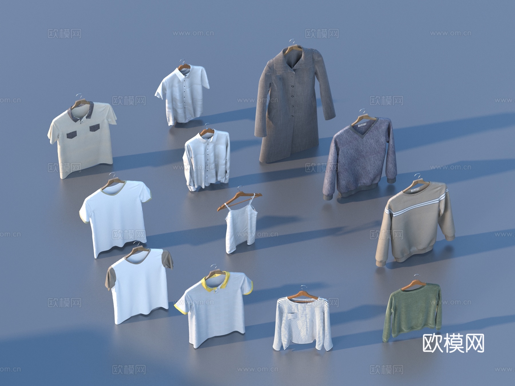 衣服 服装 衣架3d模型