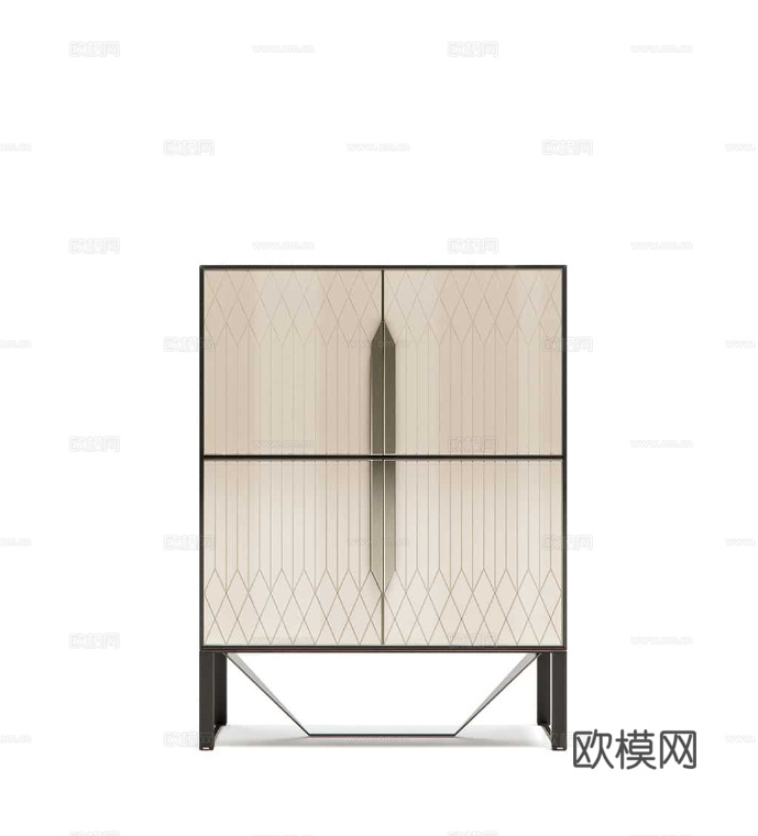 CAPITAL 轻奢酒柜3d模型下载（渲染图1）