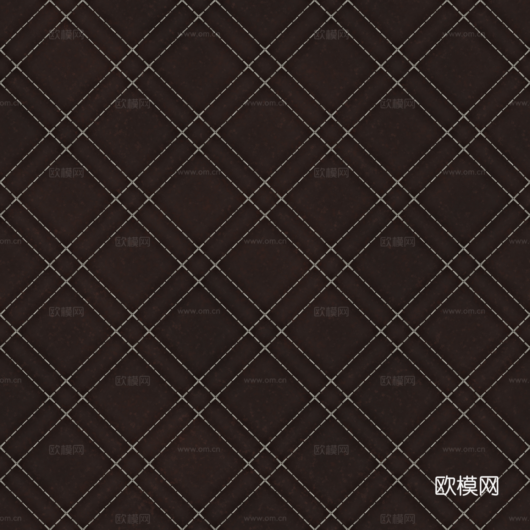 无缝棕红色软包皮革PBR贴图 2k