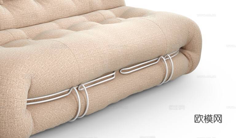 Cassina 三人沙发3d模型下载（渲染图5）