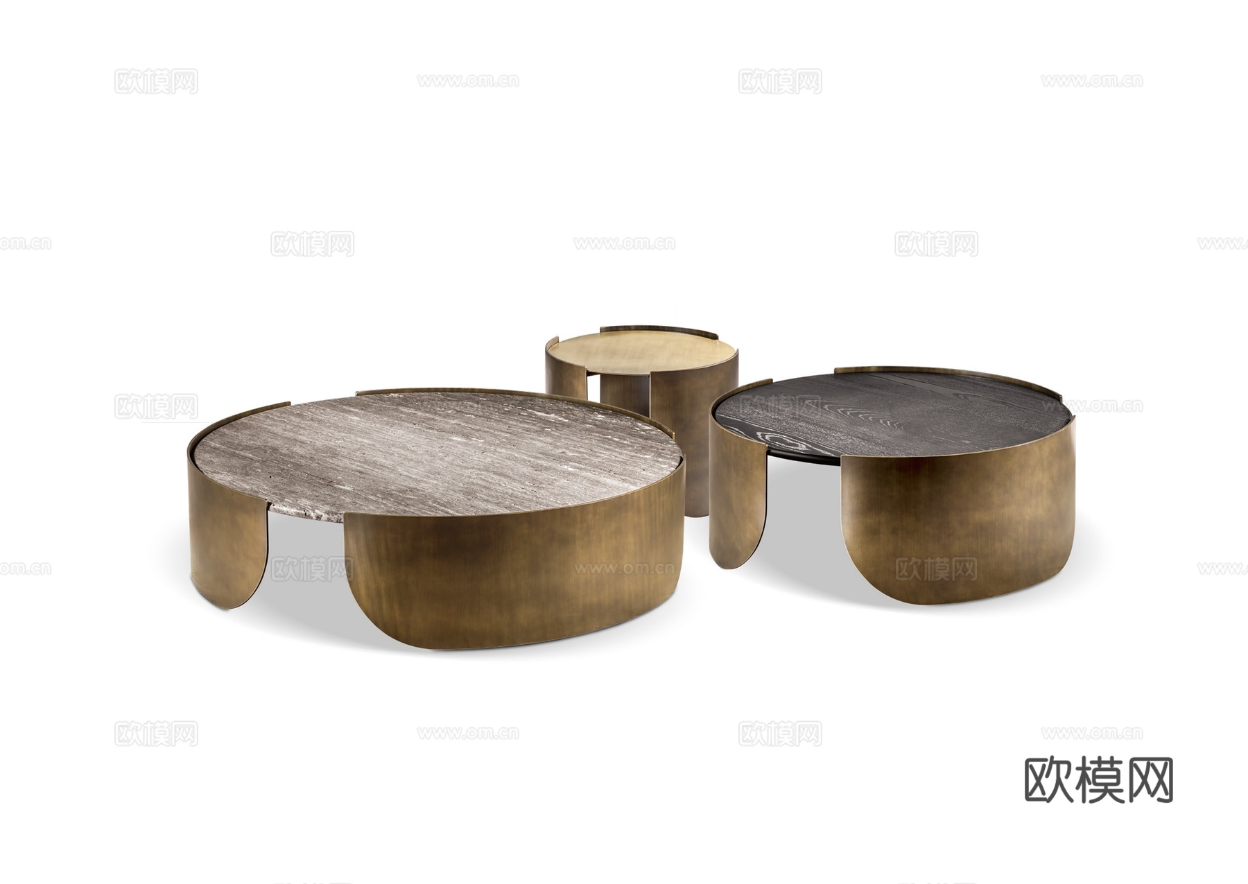 CANTORI 轻奢组合茶几3d模型下载（渲染图1）