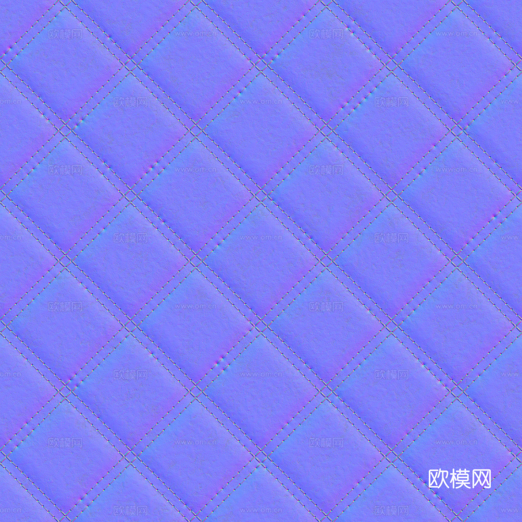 无缝棕红色软包皮革PBR贴图 1k