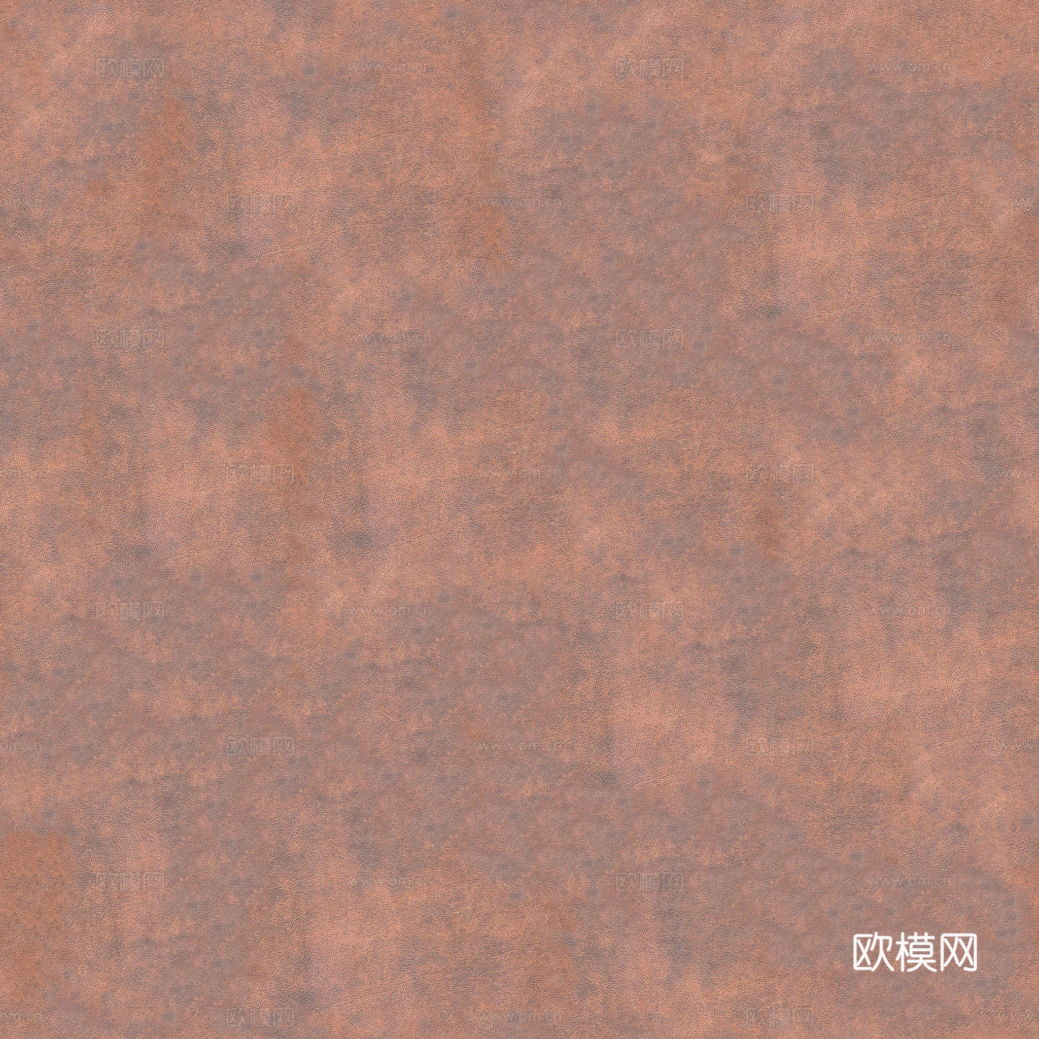 无缝复古做旧锈红色细纹皮革PBR贴图 2k