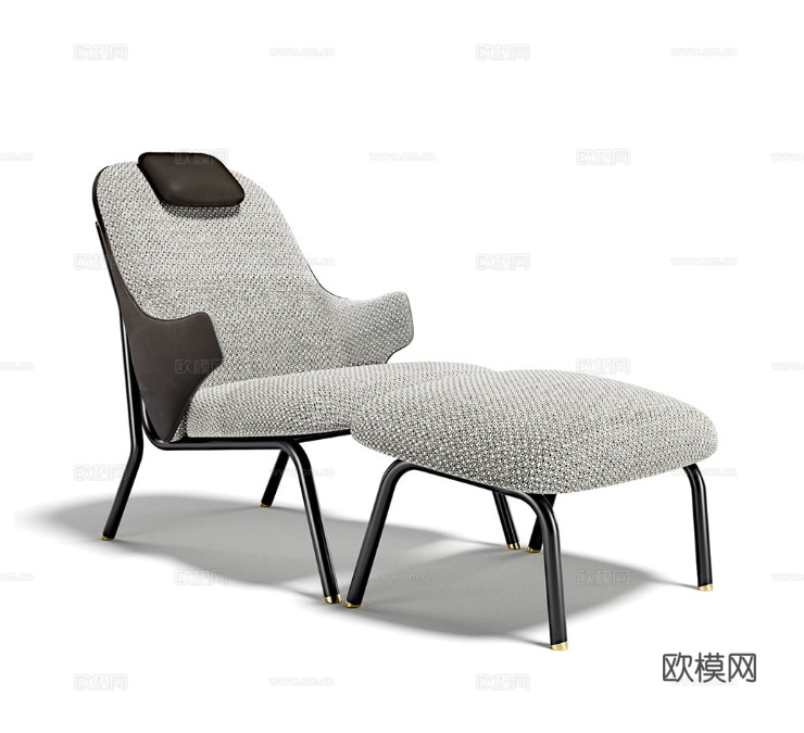 CAPITAL 意式休闲椅3d模型下载（渲染图1）