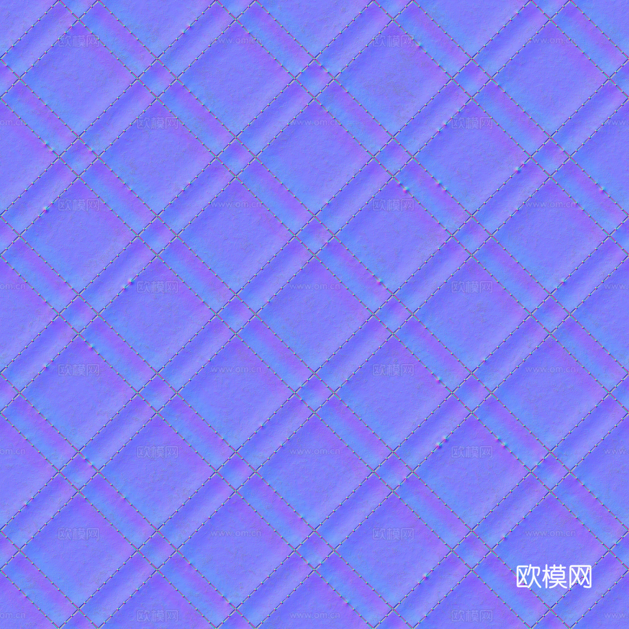无缝棕红色软包皮革PBR贴图 2k