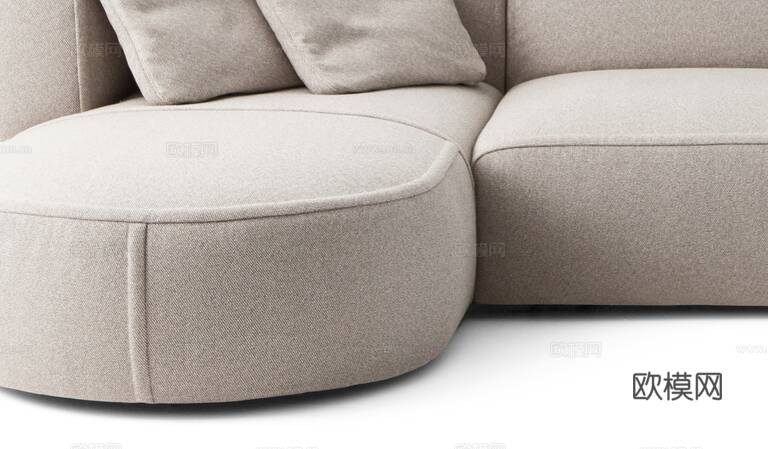 Cassina 转角沙发3d模型下载（渲染图3）