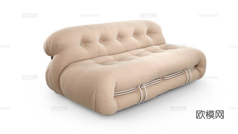 Cassina 三人沙发3d模型下载（渲染图4）