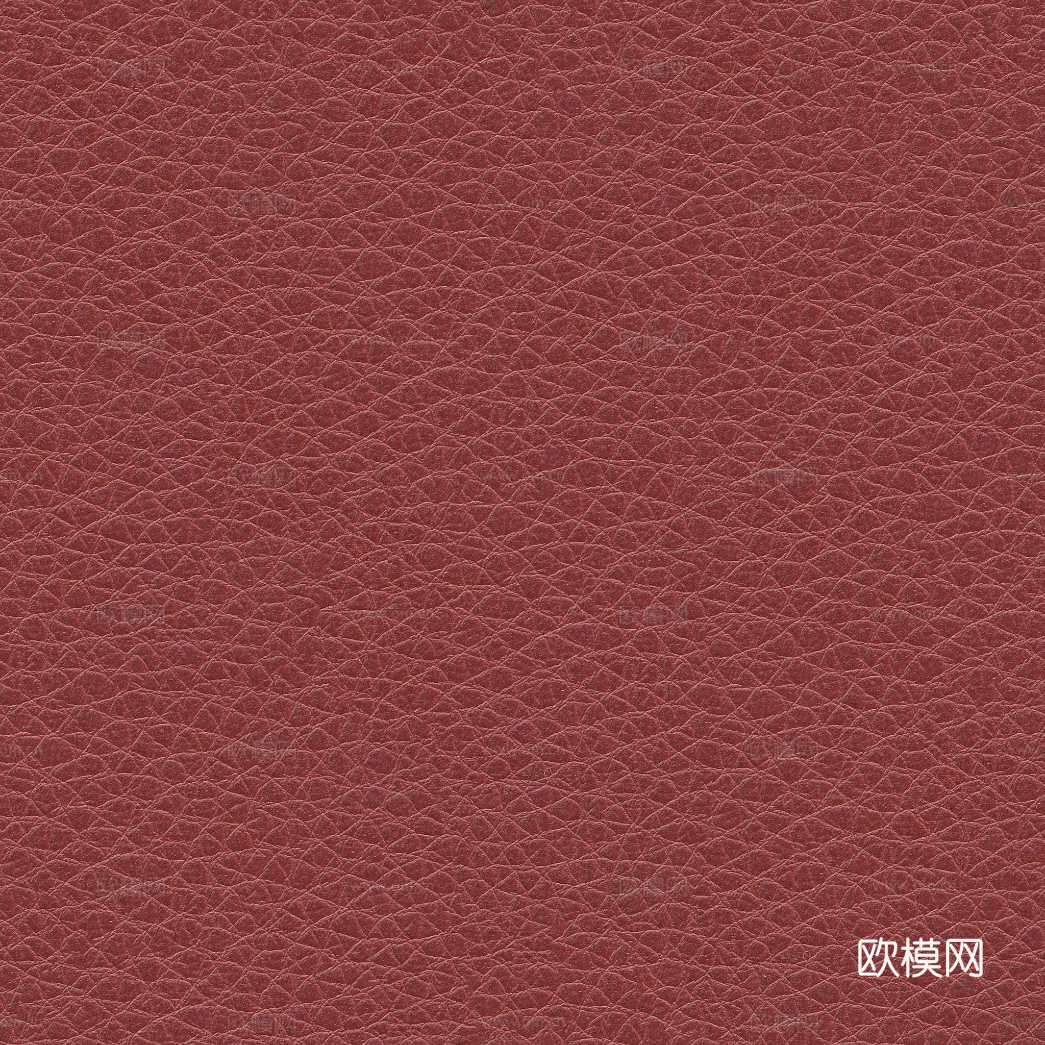 无缝红色粗纹皮革PBR贴图 2k