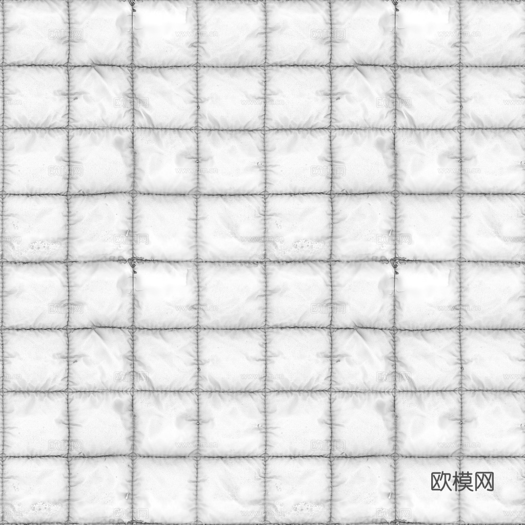 无缝绿色软包皮革PBR贴图 1k
