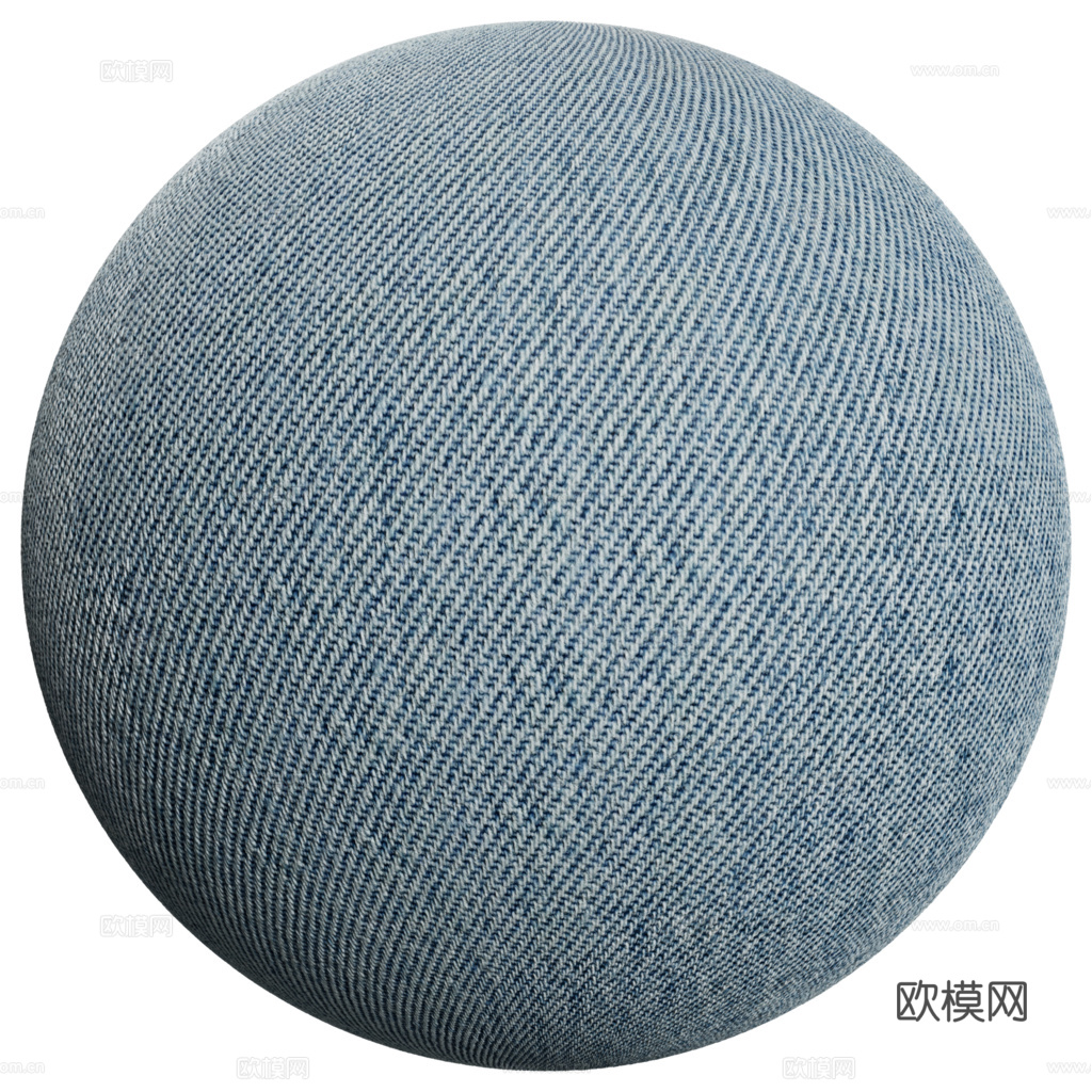 无缝灰蓝色布纹布料PBR贴图 1k