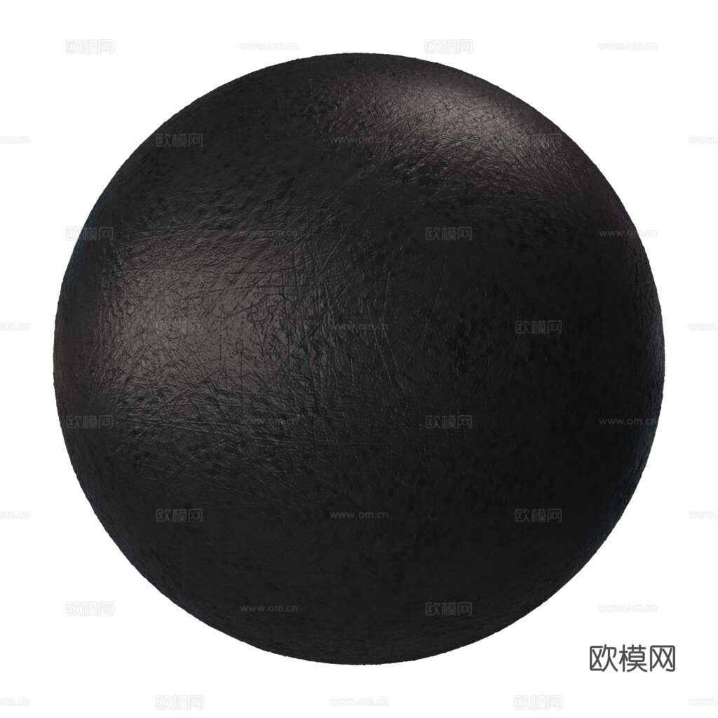 无缝黑色细纹皮革PBR贴图 1k