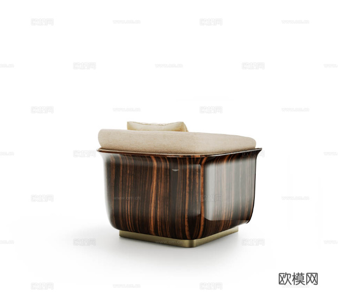 CAPITAL 意式单人沙发3d模型下载（渲染图3）