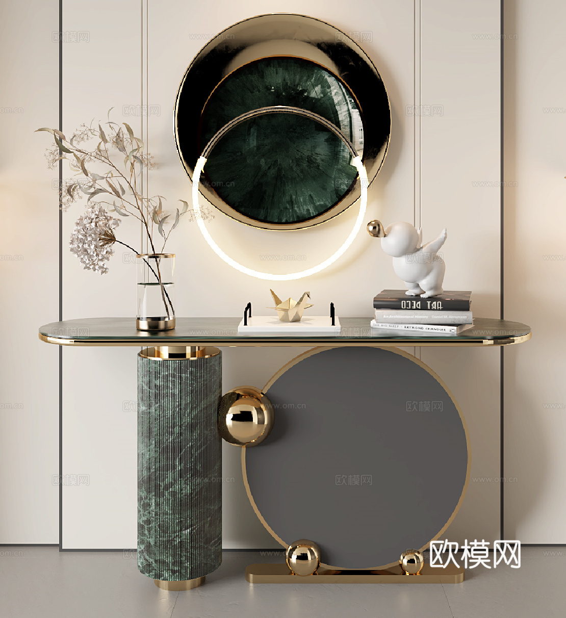 现代端景台3d模型下载