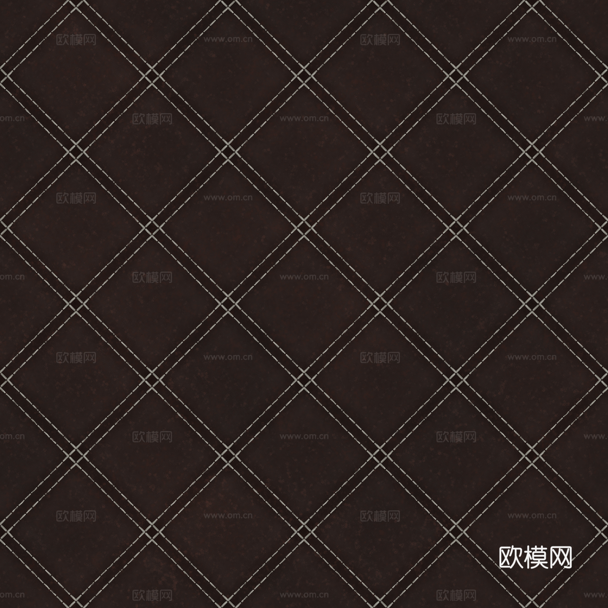 无缝棕红色软包皮革PBR贴图 2k