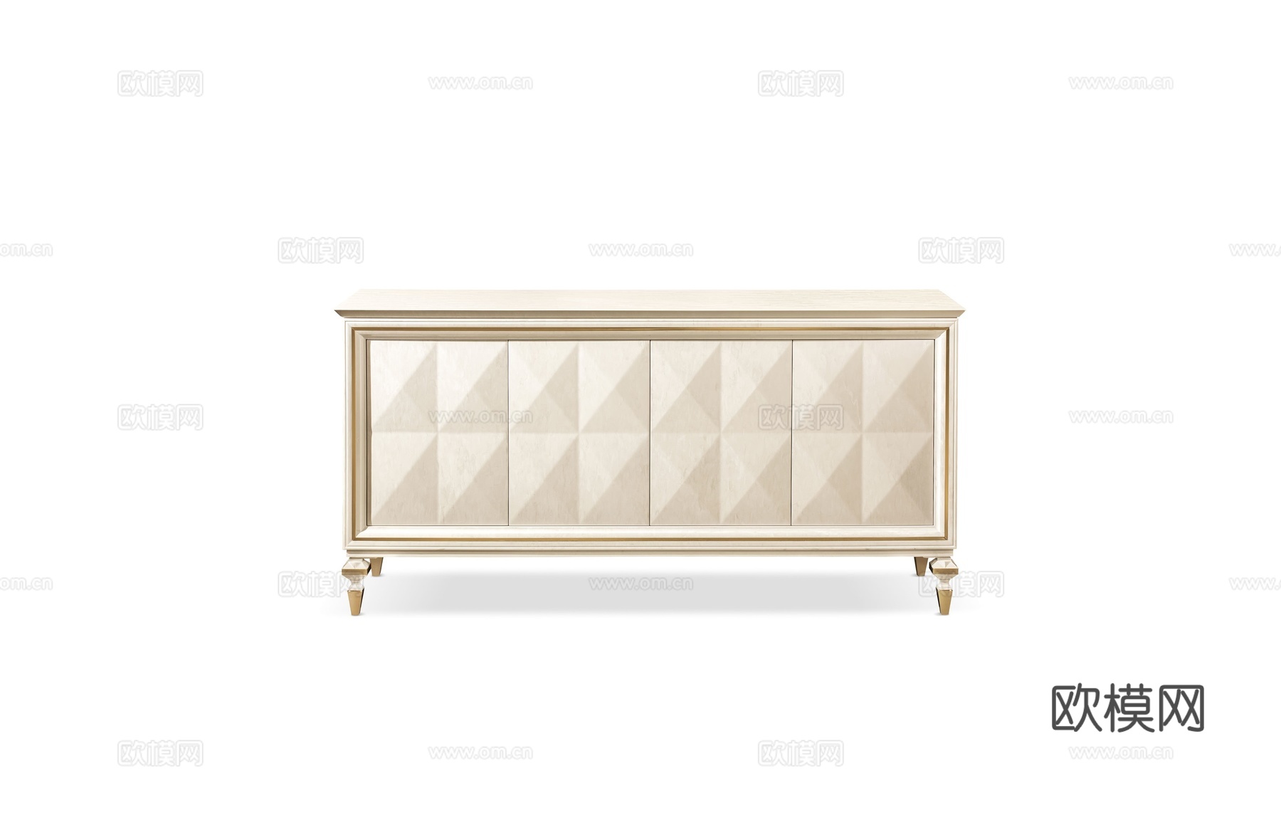 CANTORI 轻奢玄关柜3d模型下载（渲染图1）