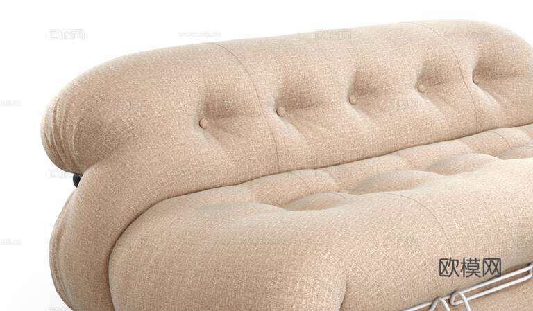 Cassina 三人沙发3d模型下载（渲染图3）