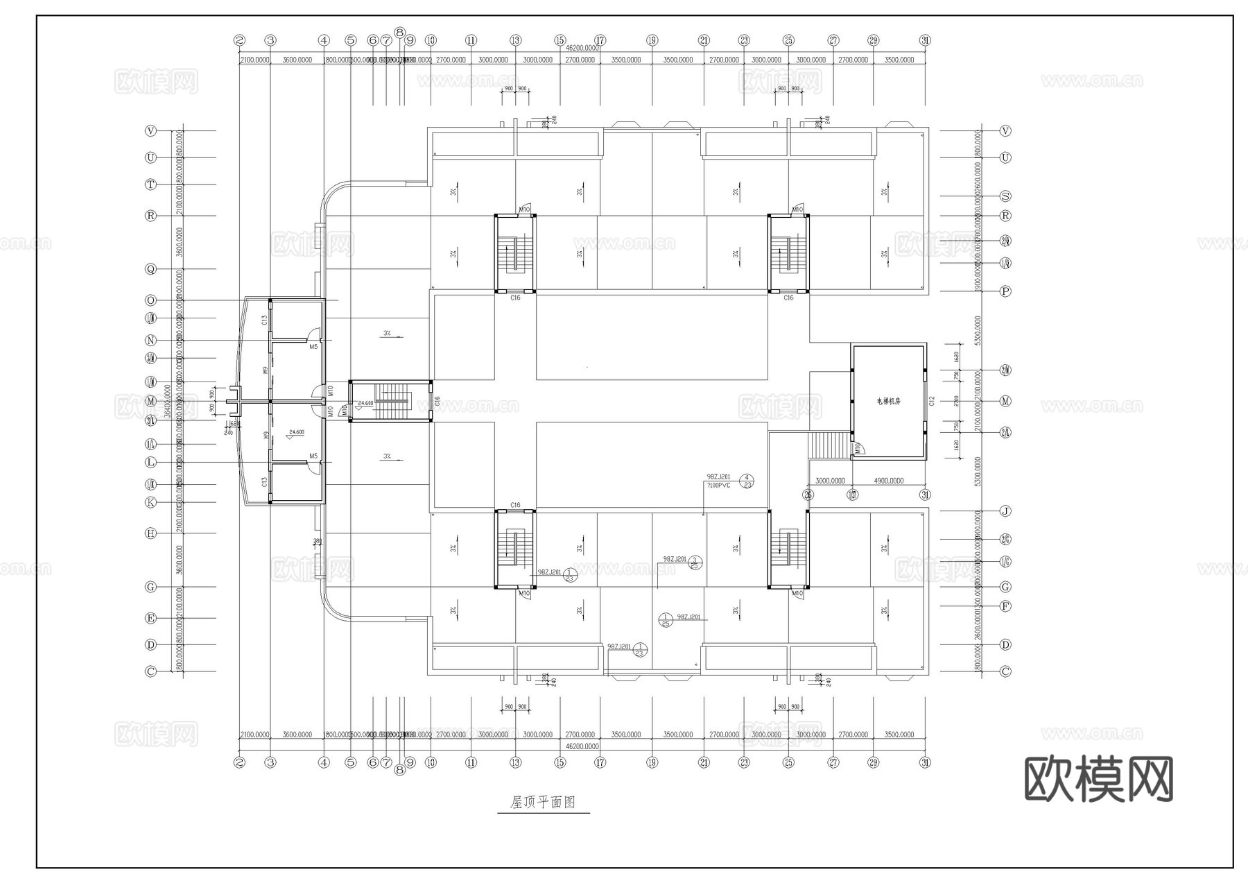 农贸市场建筑施工图cad施工图