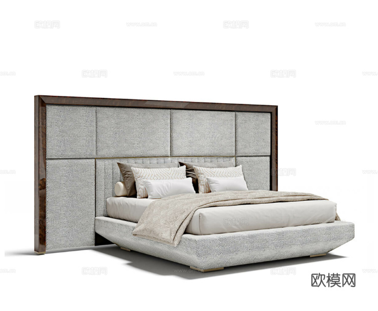 CAPITAL 意式双人床3d模型下载（渲染图2）