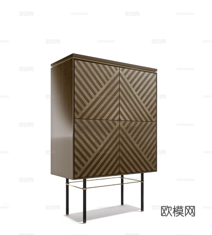 CAPITAL 轻奢酒柜3d模型下载（渲染图3）