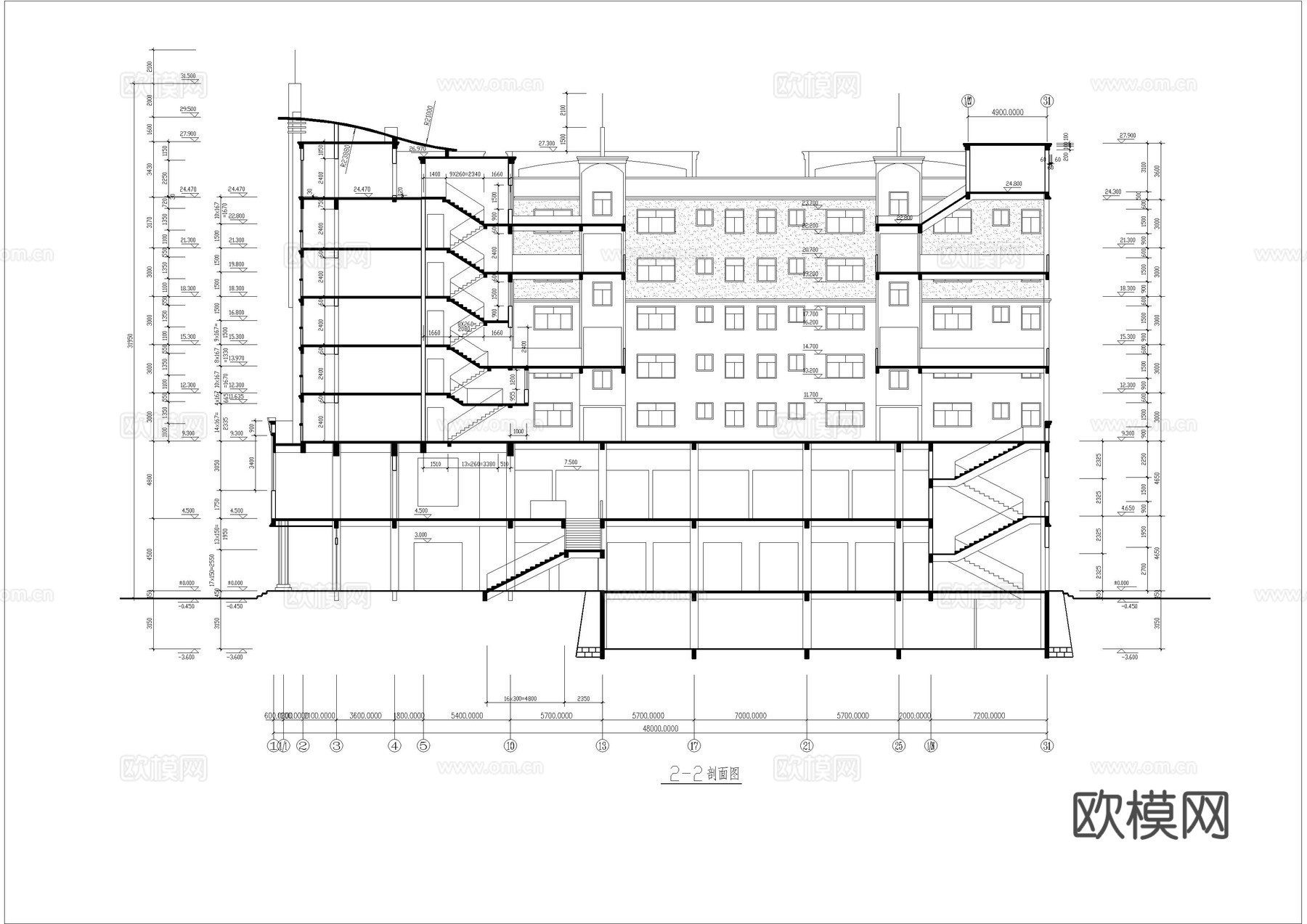 农贸市场建筑施工图cad施工图