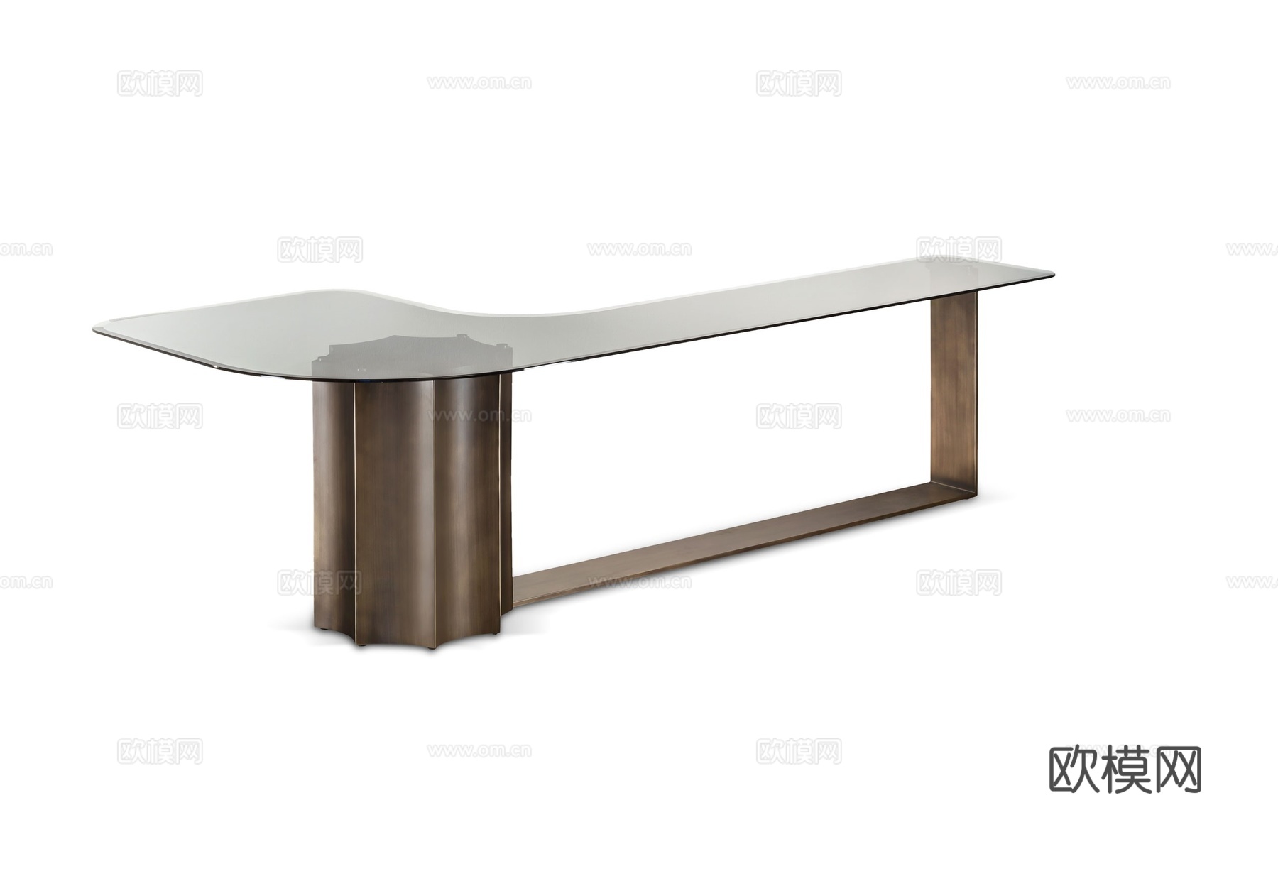 CANTORI 轻奢玻璃边几3d模型下载