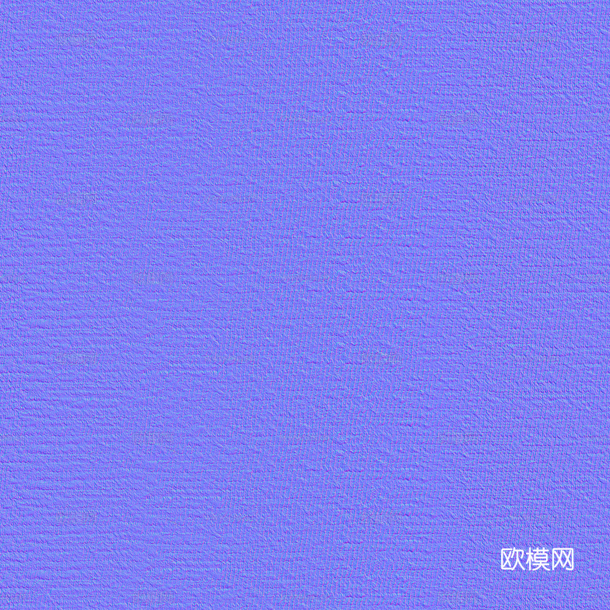 无缝蓝色布纹布料PBR贴图 2k