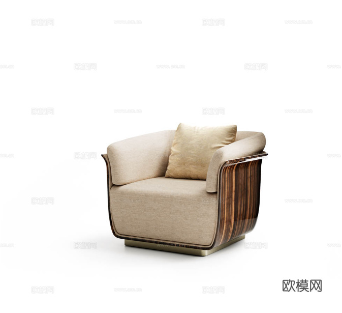 CAPITAL 意式单人沙发3d模型下载（渲染图2）