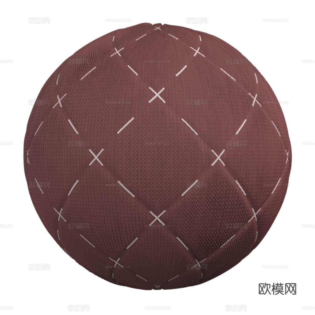 无缝红色线条花纹软包PBR贴图 2k