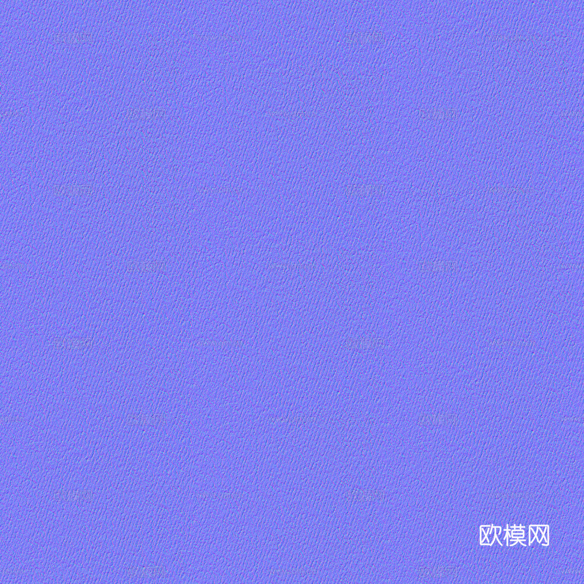 无缝蓝色布纹布料PBR贴图 2k