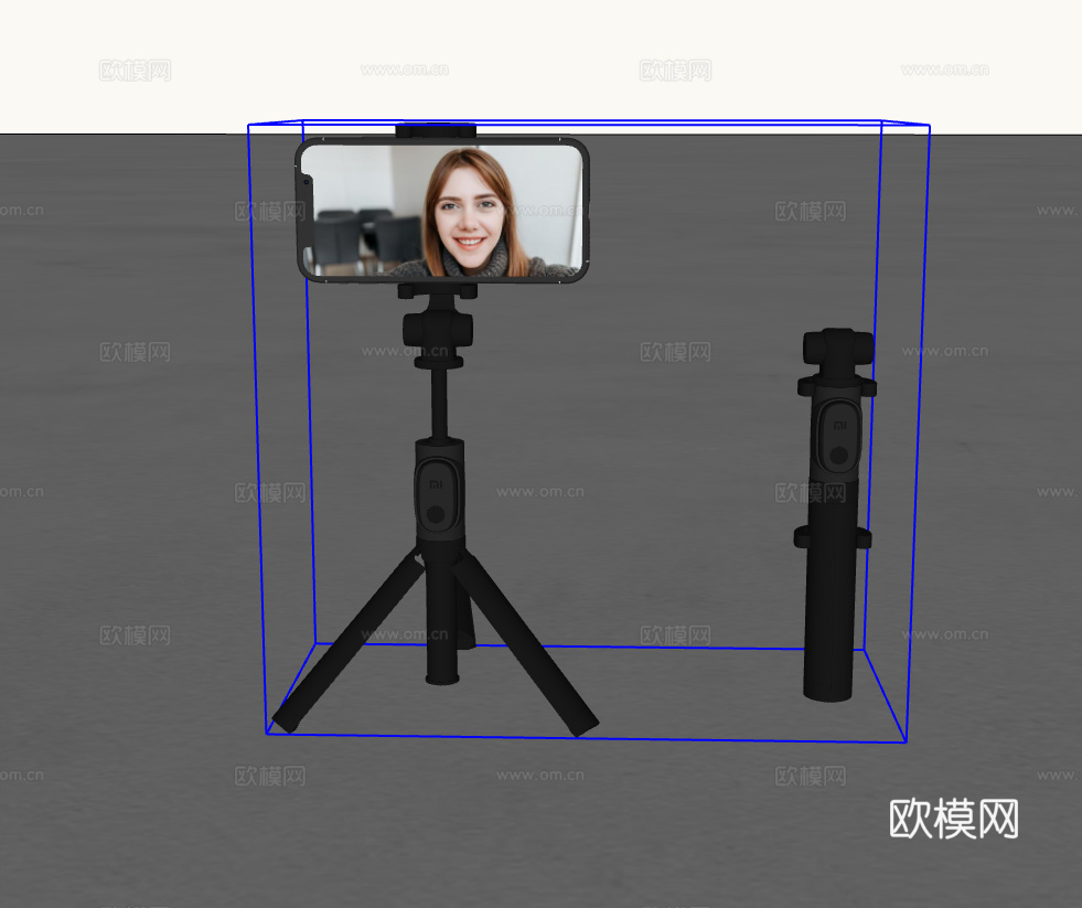 直播手机支架su模型