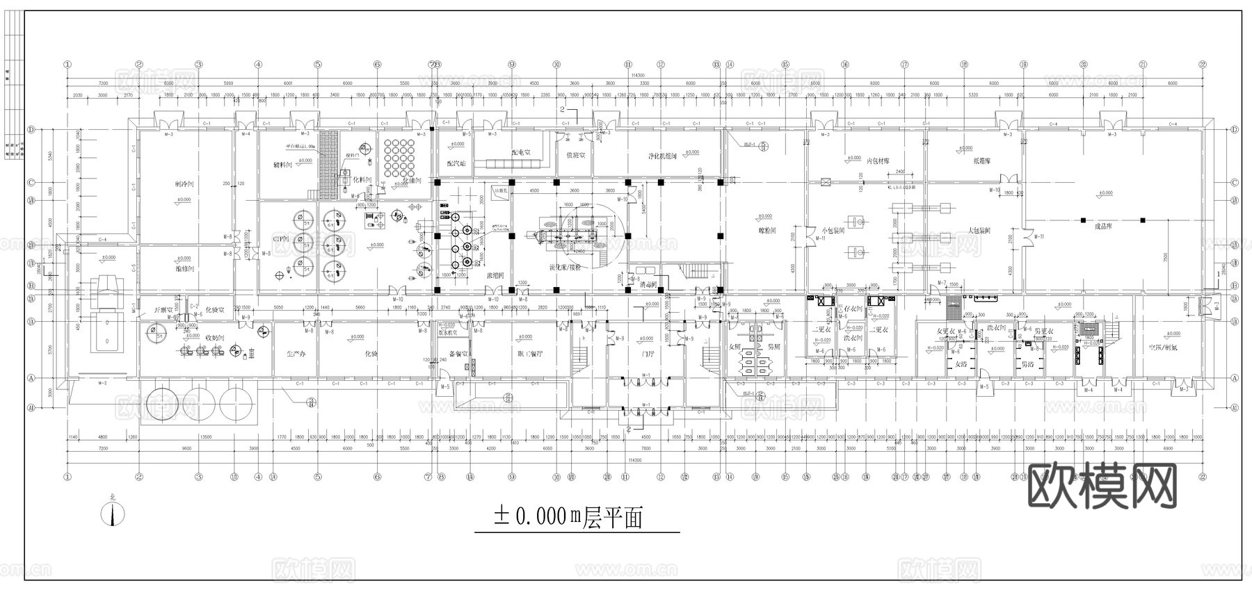 奶粉厂设计图纸cad施工图