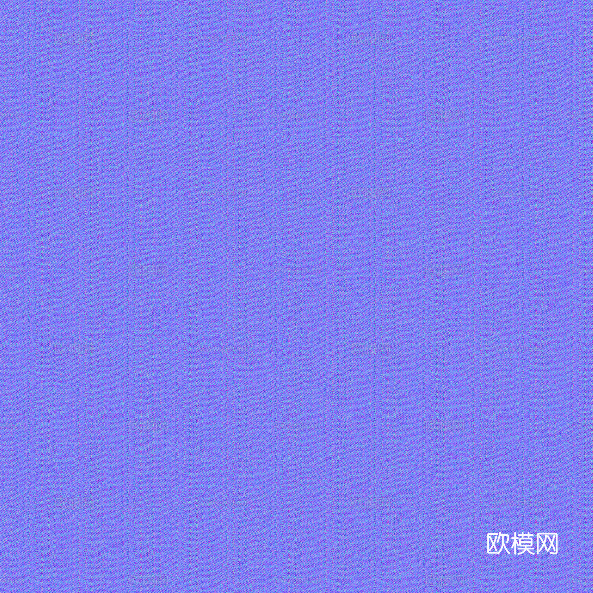 无缝蓝色布纹布料条纹PBR贴图 2k