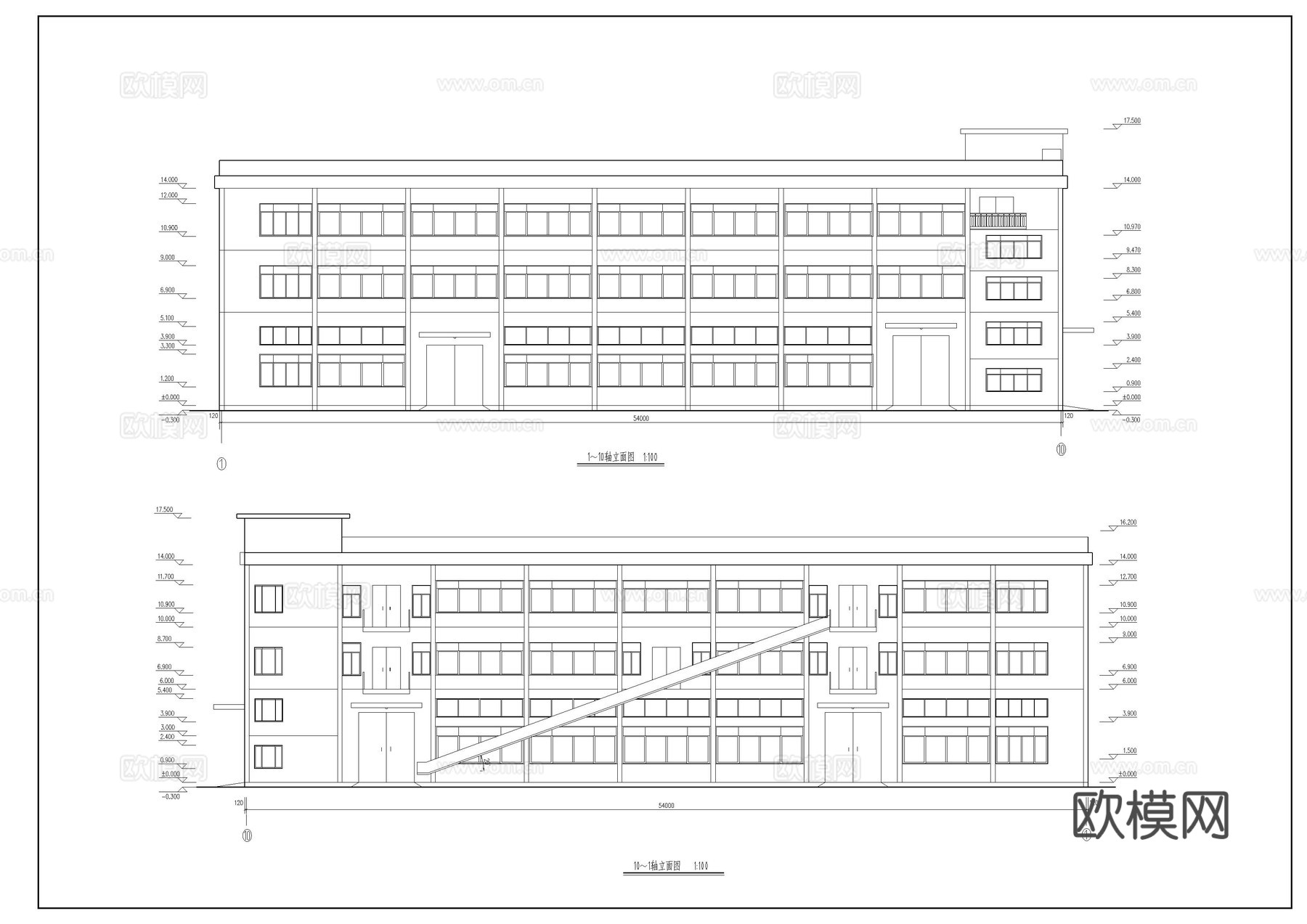 某公司厂房施工图cad施工图