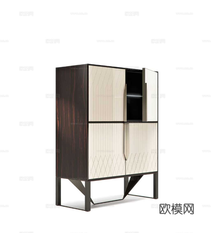 CAPITAL 轻奢酒柜3d模型下载（渲染图2）
