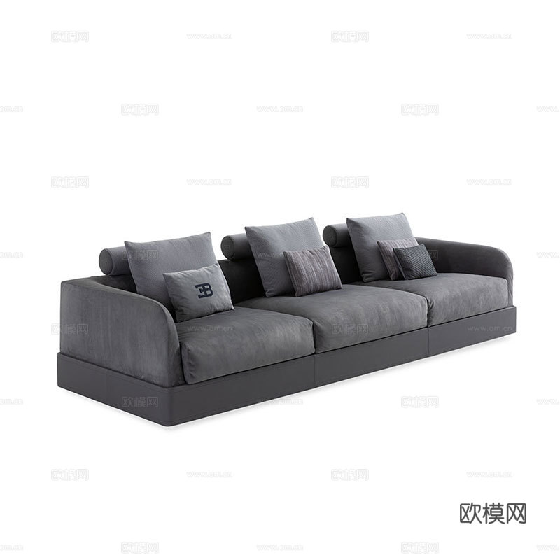BUCATTI 意式三人沙发3d模型下载（渲染图2）