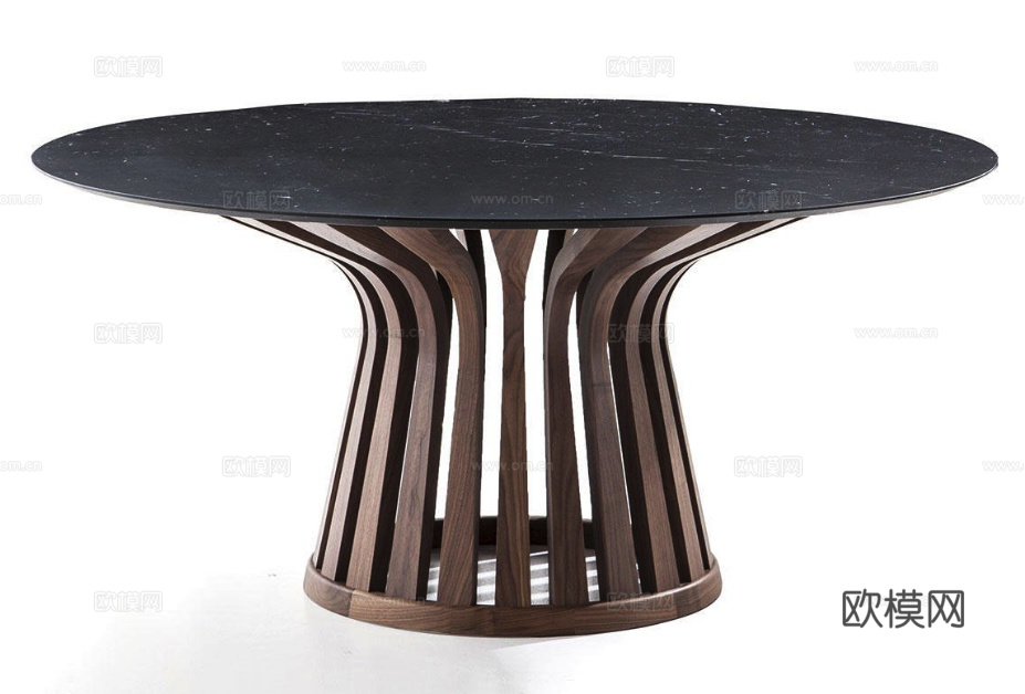 Cassina 圆餐桌3d模型下载（渲染图3）