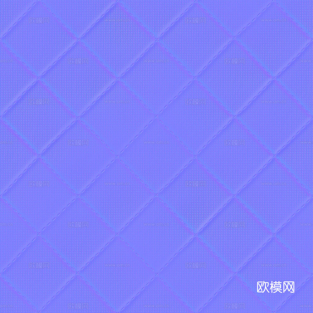无缝蓝色线条花纹软包PBR贴图 1k