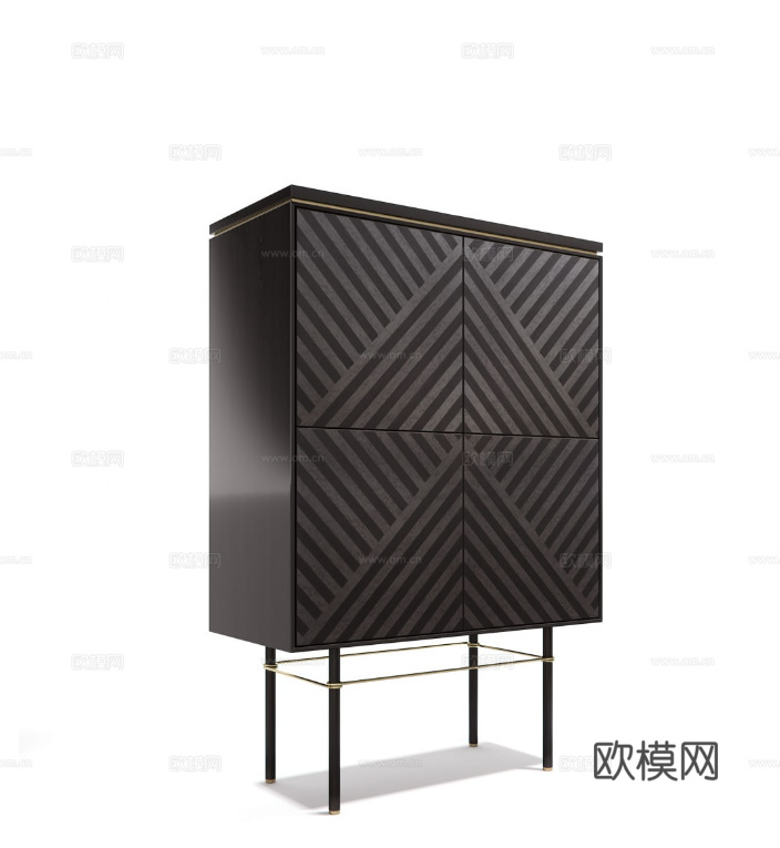 CAPITAL 轻奢酒柜3d模型下载（渲染图2）