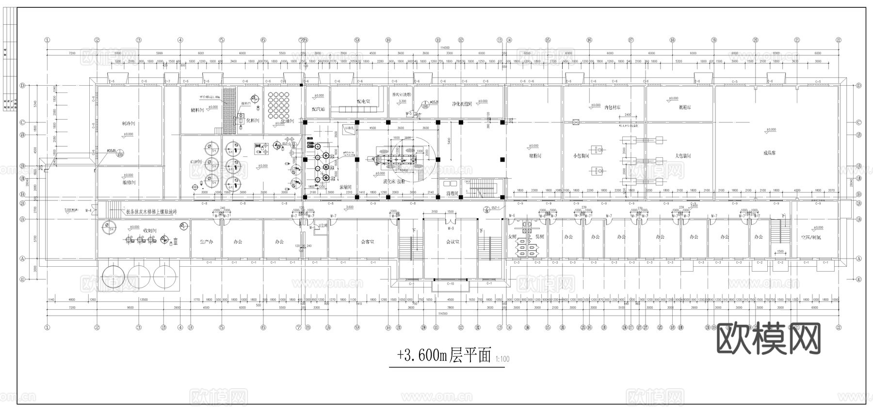 奶粉厂设计图纸cad施工图