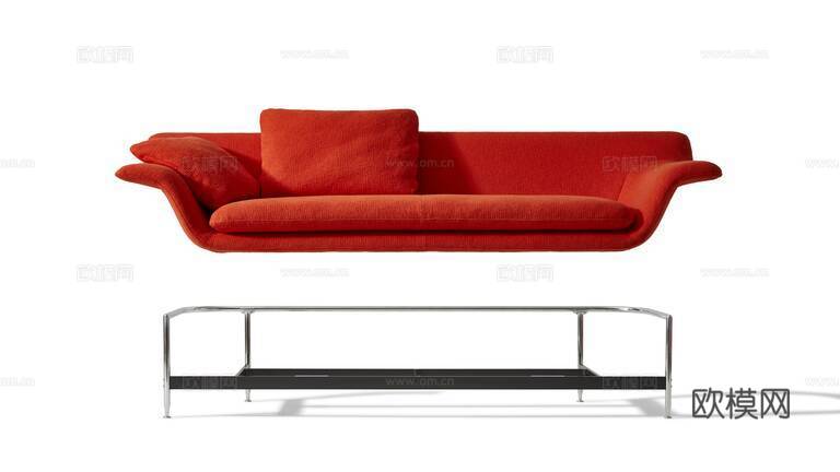 Cassina 双人沙发3d模型下载（渲染图2）