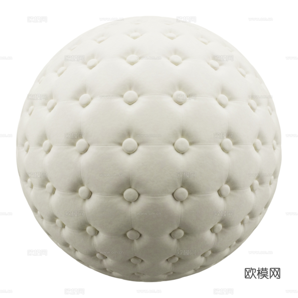无缝白色软包皮革PBR贴图 2k
