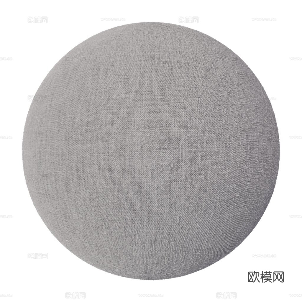 无缝浅灰色布纹布料PBR贴图 2k