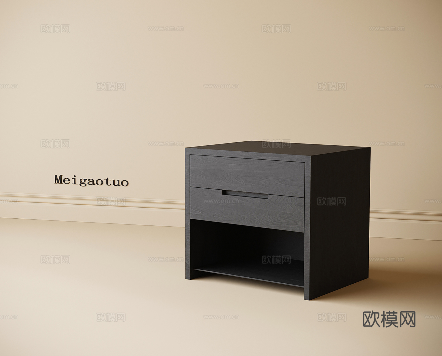 现代床头柜su模型