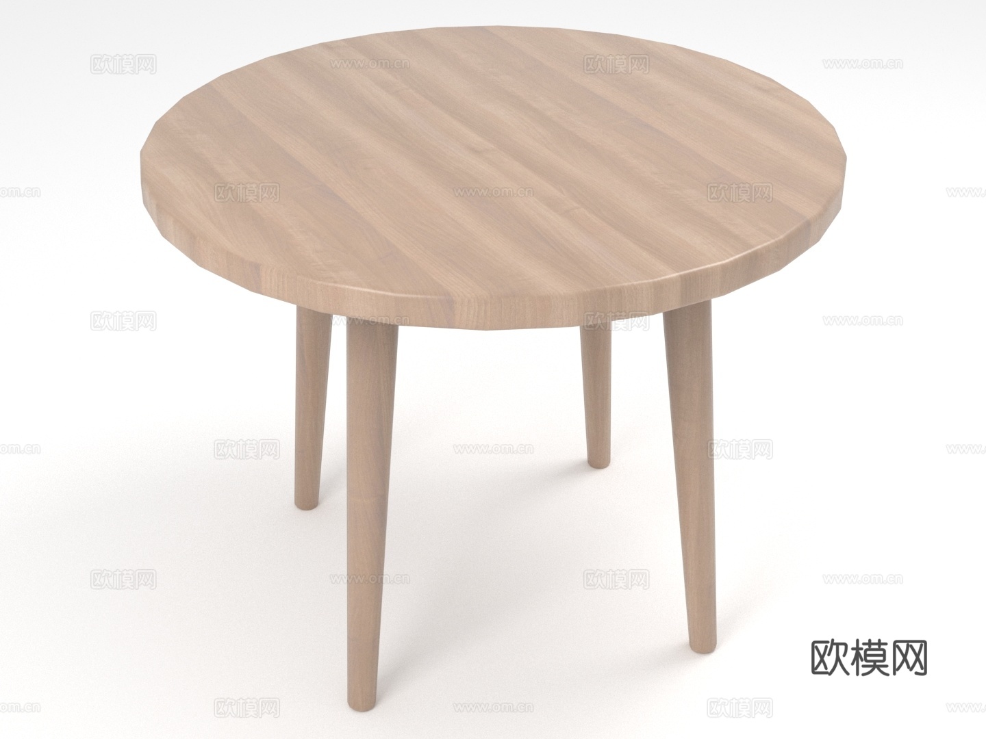 圆桌 木桌 茶几 小圆桌 简约家具3d模型