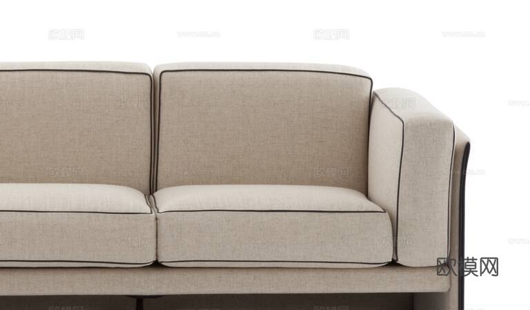 Cassina 三人沙发3d模型下载（渲染图2）