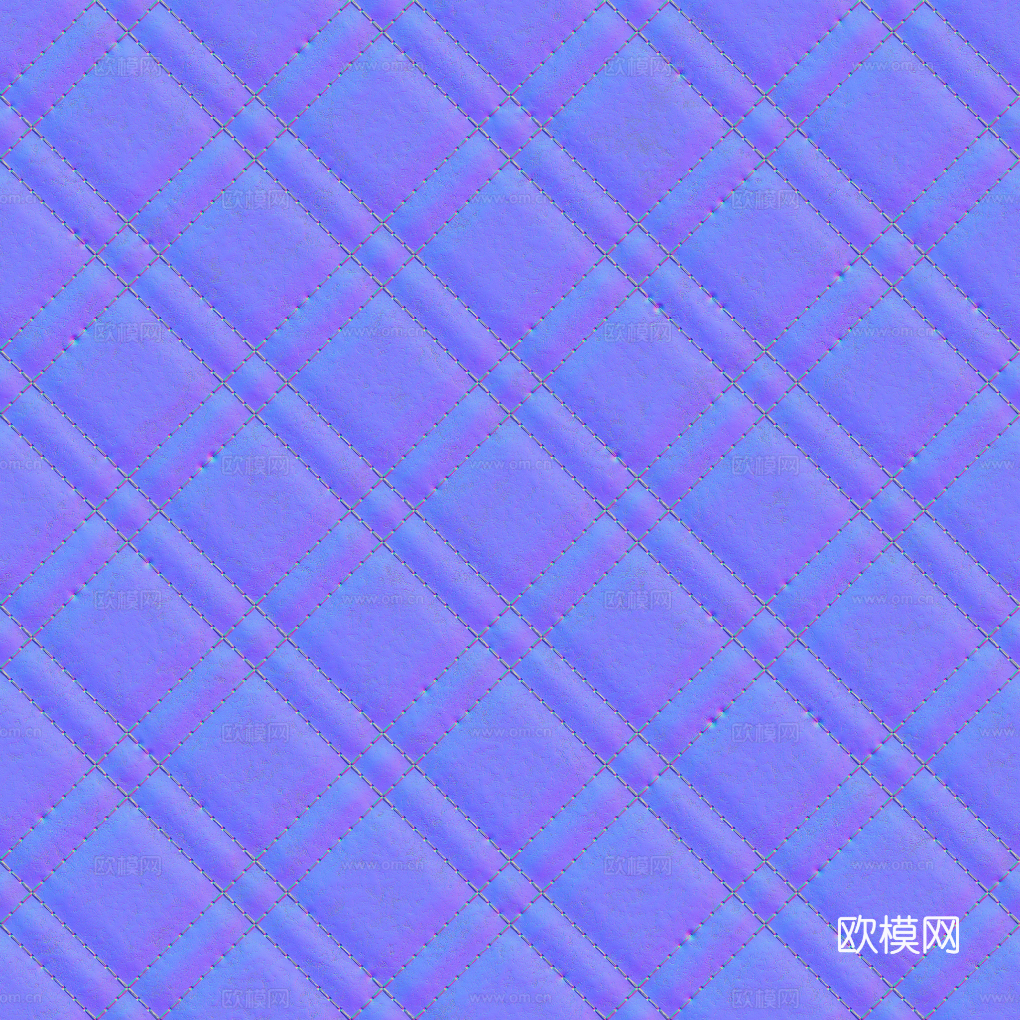 无缝棕红色软包皮革PBR贴图 2k